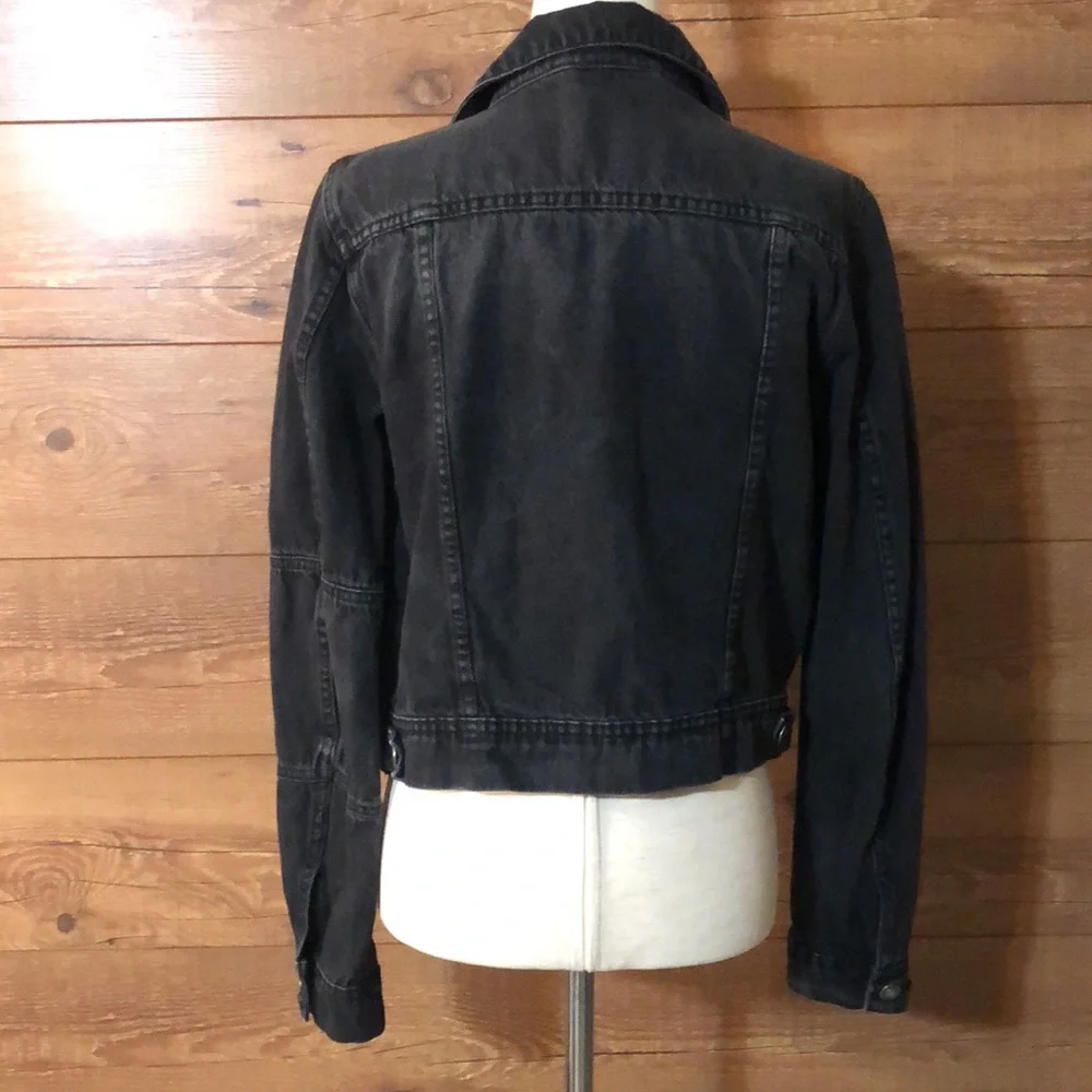 Free People sz XS We the Free Rumors black jean jacket - Picture 2 of 7